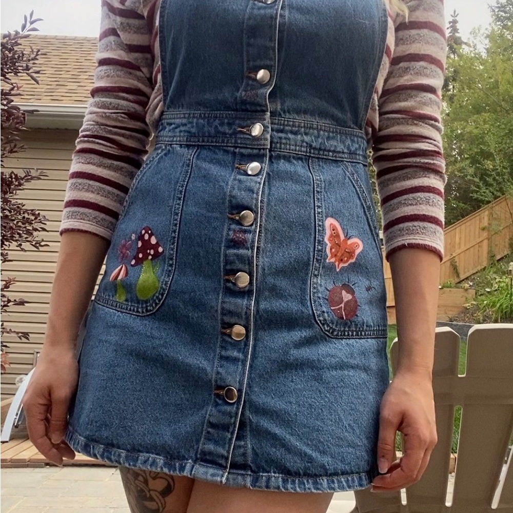Hand Painted Overall Dress